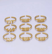 Dainty Angel Number Rings