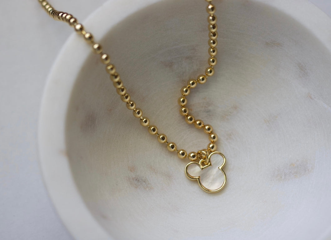 Mickey Mouse Pearl Necklace